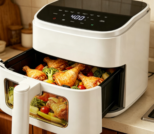 Visual Lighting Touch Screen Air Fryer, Easy To Clean
