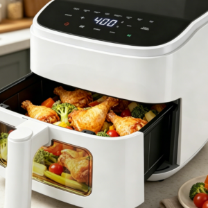 Visual Lighting Touch Screen Air Fryer, Easy To Clean