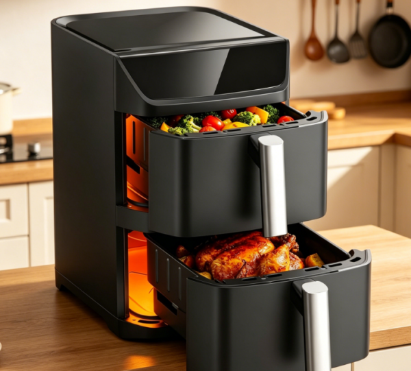 Double-Layer 10-In-1 Air Fryer, Large Capacity